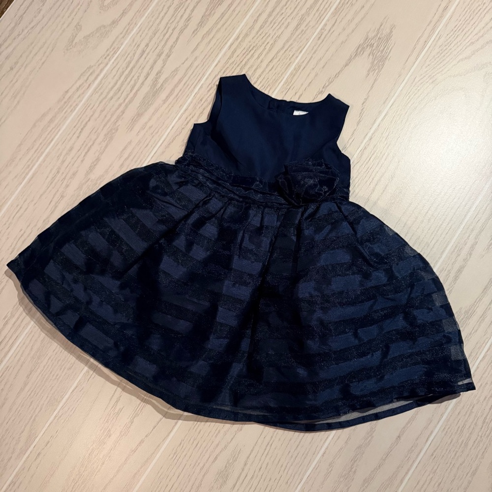 Carter’s‎ Dress Baby Girl Size 9 Months Navy Blue Party Wedding Special Occasion